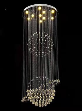 吊闪达复式楼中空厅客厅吊灯旋转梯楼OIA吊灯现代别墅酒店大镂空