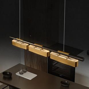 新中现简式 餐厅长条吊灯AUE轻奢全铜餐一桌吧台岛台代极茶室字吊