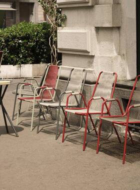 户藤编椅餐桌外椅阳台三件套组合庭院61945园别墅创意室外露天铁