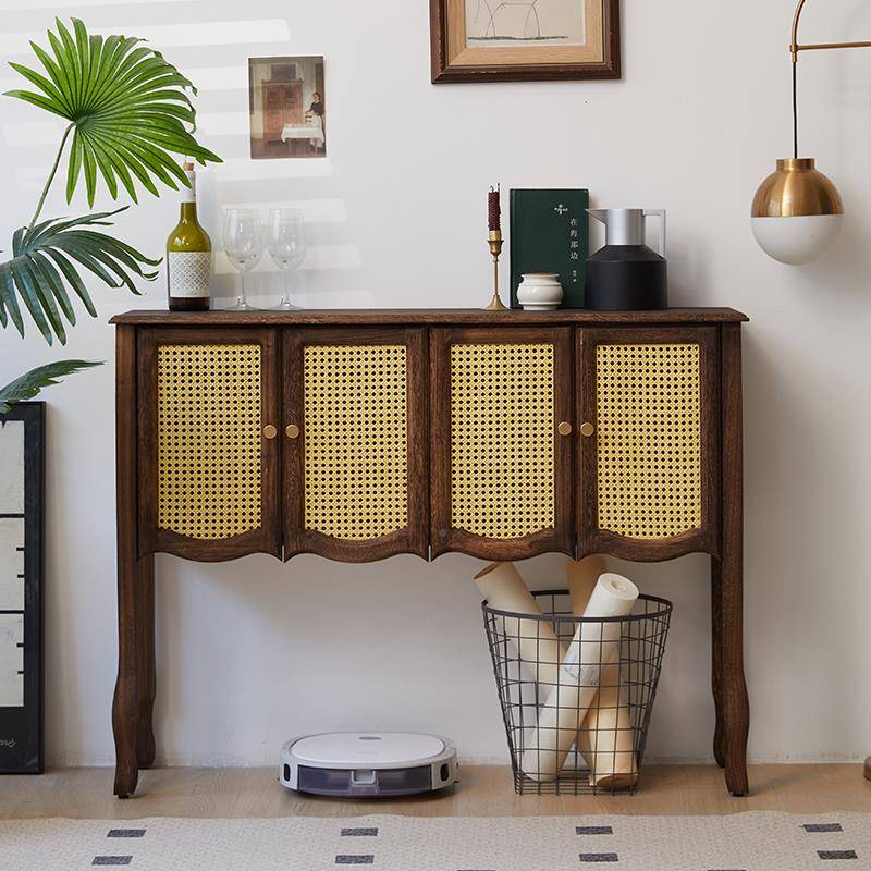 新款美式户玄23207关实玄关柜客厅置物柜靠墙入隔木断柜走廊正对桌门长