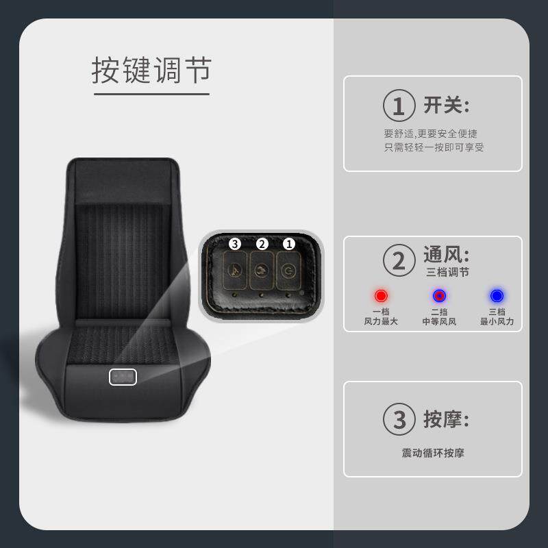 2025吹新款夏垫季通风坐垫汽车按冷摩坐垫冰丝SQR风制车小车货车
