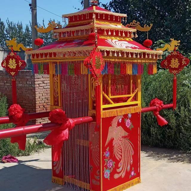 婚庆子步辇轿装饰婚庆道具轿花轿折轿子八轿GMZ大古结典叠中式喜