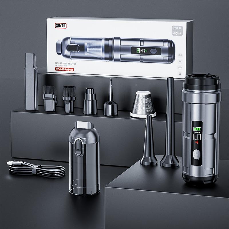 无刷显屏数吸尘迷你便捷式车家两用大吸GMS力吹吸体多一功器能吹
