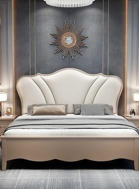 式木8床HXX现代美简约实木床主卧床双人1.×2米1.5实米欧式公主床