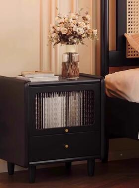 实木床头柜客厅边几33339收纳意餐装物饰中古风复古卧室储新款创