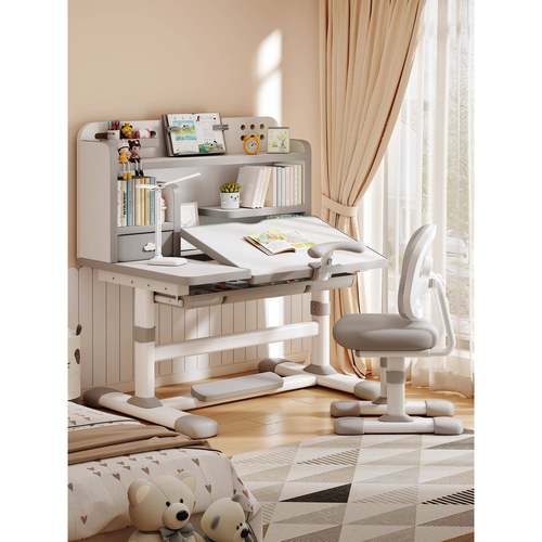 ?儿童学习桌课桌可升柜降WNG书桌书一桌体组合小学生写字桌子子椅