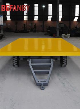 厂设备运无料动力区平板拖车实心轮搬单项牵引式平板车87503物周转平车