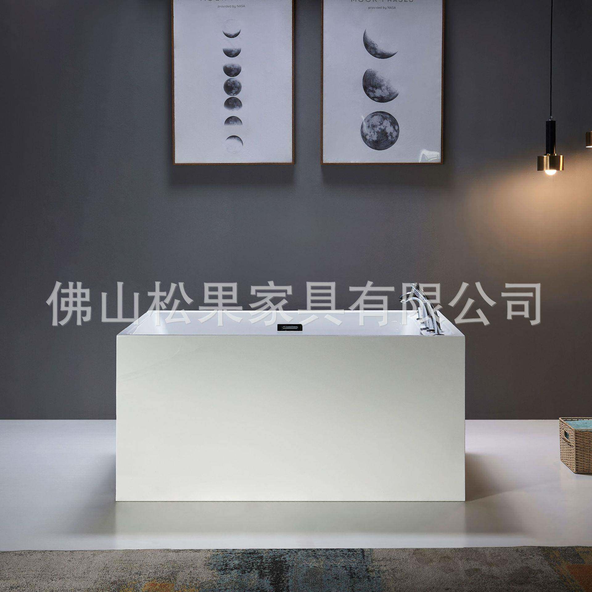 家用人亚力浴盆成五件套浴缸可调克靠泡墙尺寸深式563日式民宿用