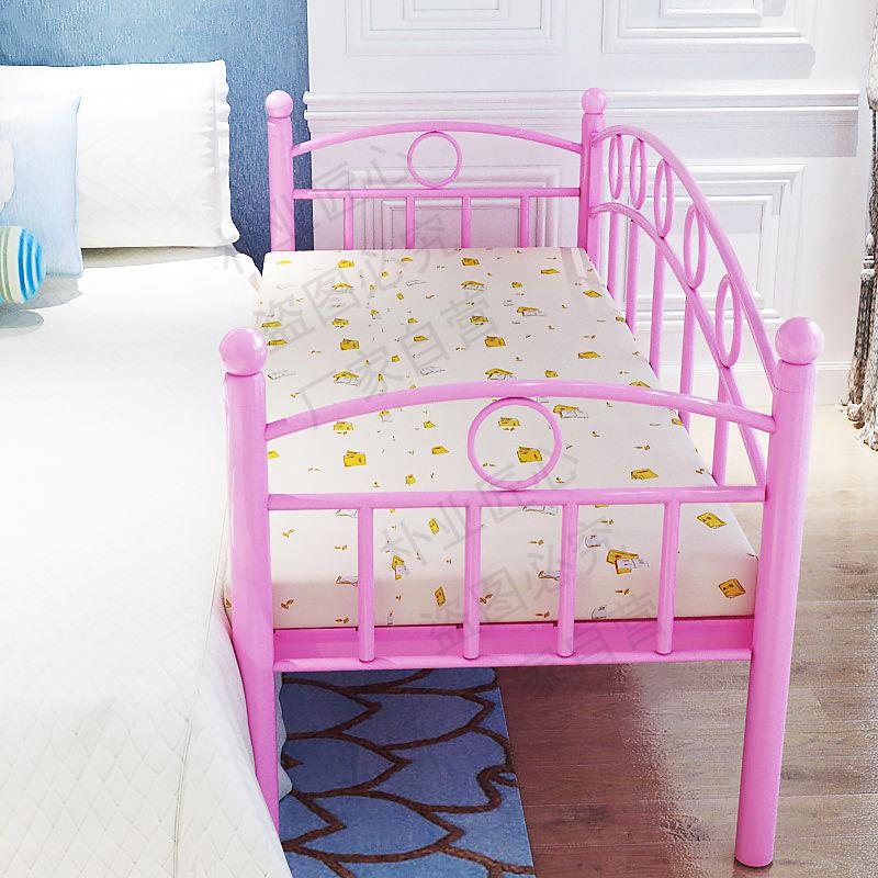 拼拼接床儿童床带栏护铁艺婴儿床床宝宝床小GNV床加宽床边简约直