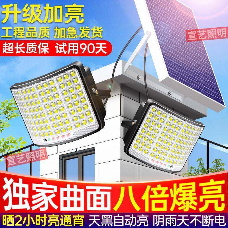 w2025亮太阳能大室内外照明庭院灯农村家TRZ用功特率广角曲面led%