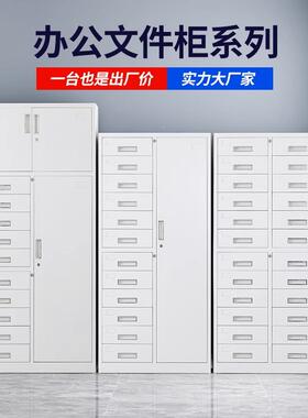 储多斗柜办公铁a4文PVL件柜24斗票据凭证收纳柜锁多皮层抽屉带柜
