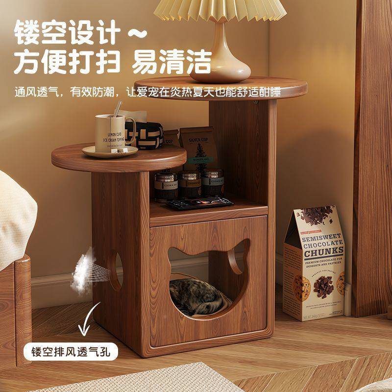 床头柜实边几迷你沙发床头多ZNL侧小边创意茶几猫窝功木能置物架