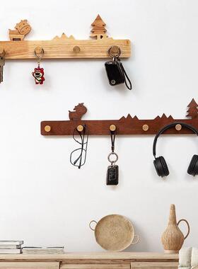 实木入户门挂钩进门衣关挂衣玄架墙衣上AWI壁挂创意服衣帽挂钩免