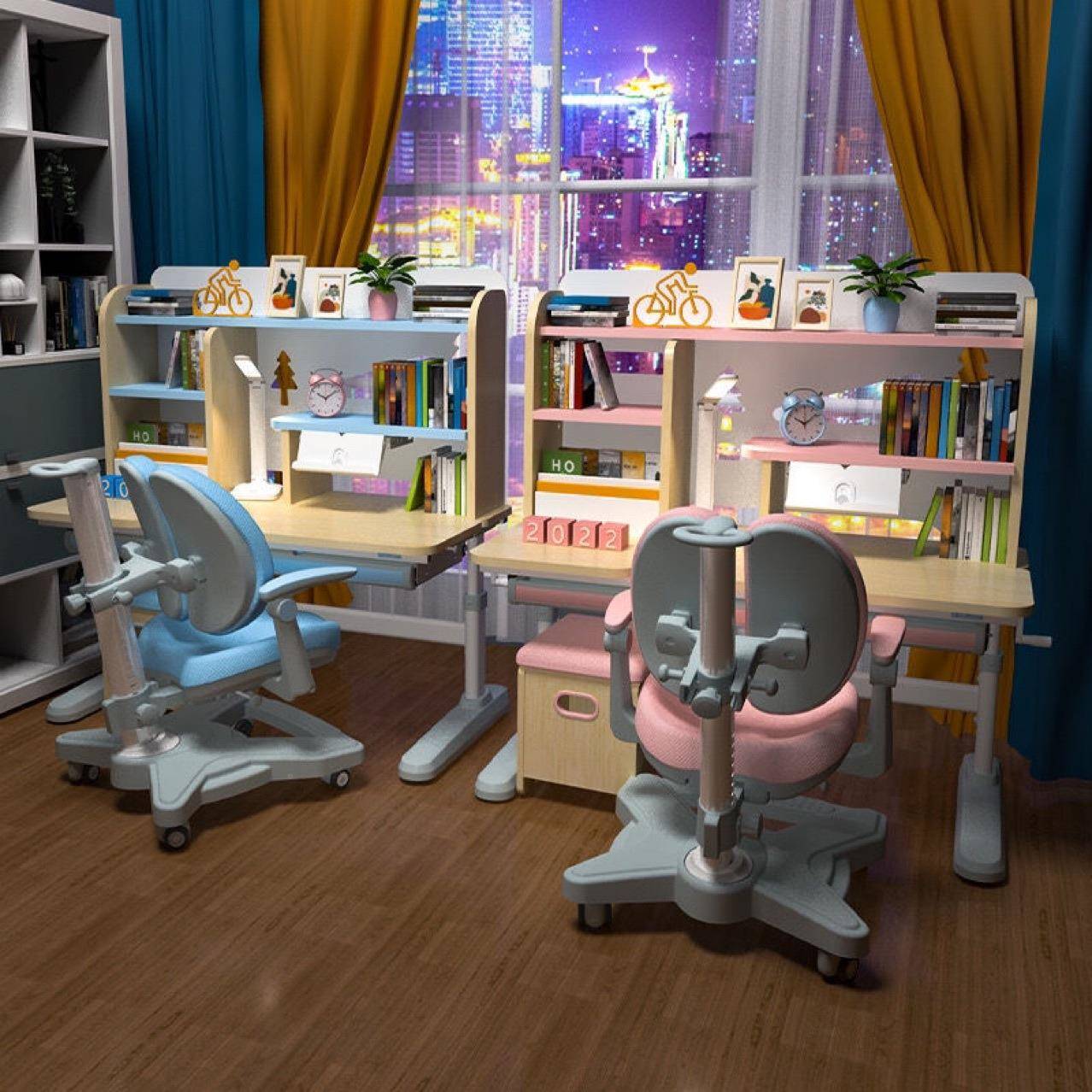 德国学实写学木习桌儿童生家用XKC书桌字桌多功能可升降倾斜桌椅