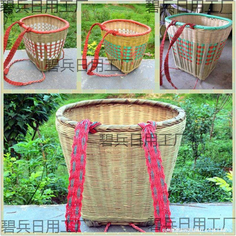 竹背篓竹编背篓塑料四川成人手工买竹篾无品牌/背篼背筐纳筐菜收采茶舞