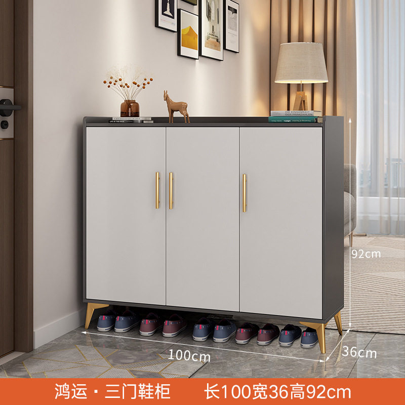 现代轻奢大容量玄关鞋柜