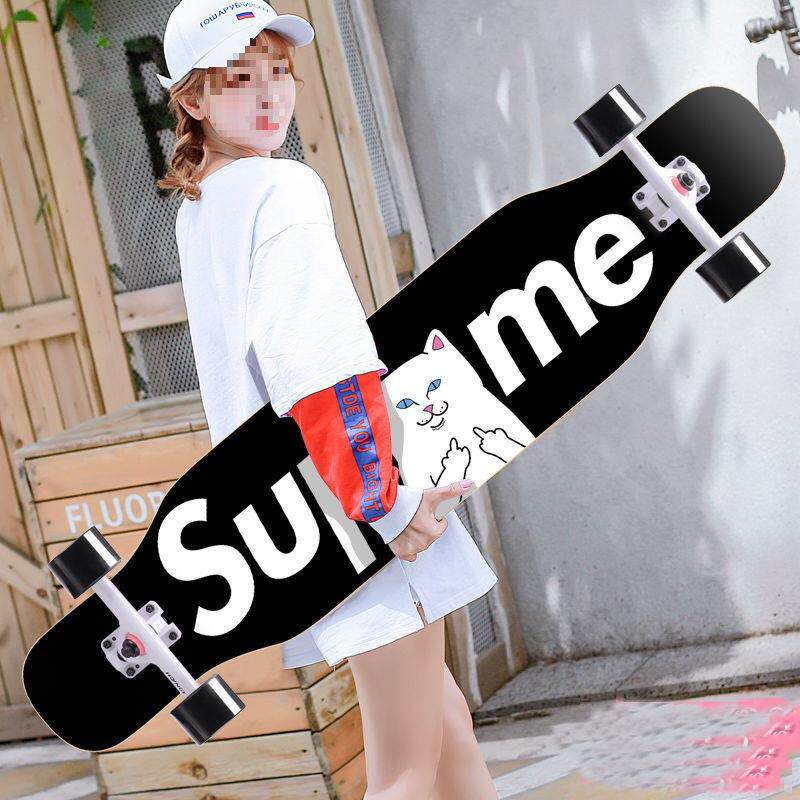 女初学者滑板长SXU板成人男生女生代步学板舞板青生少年四轮