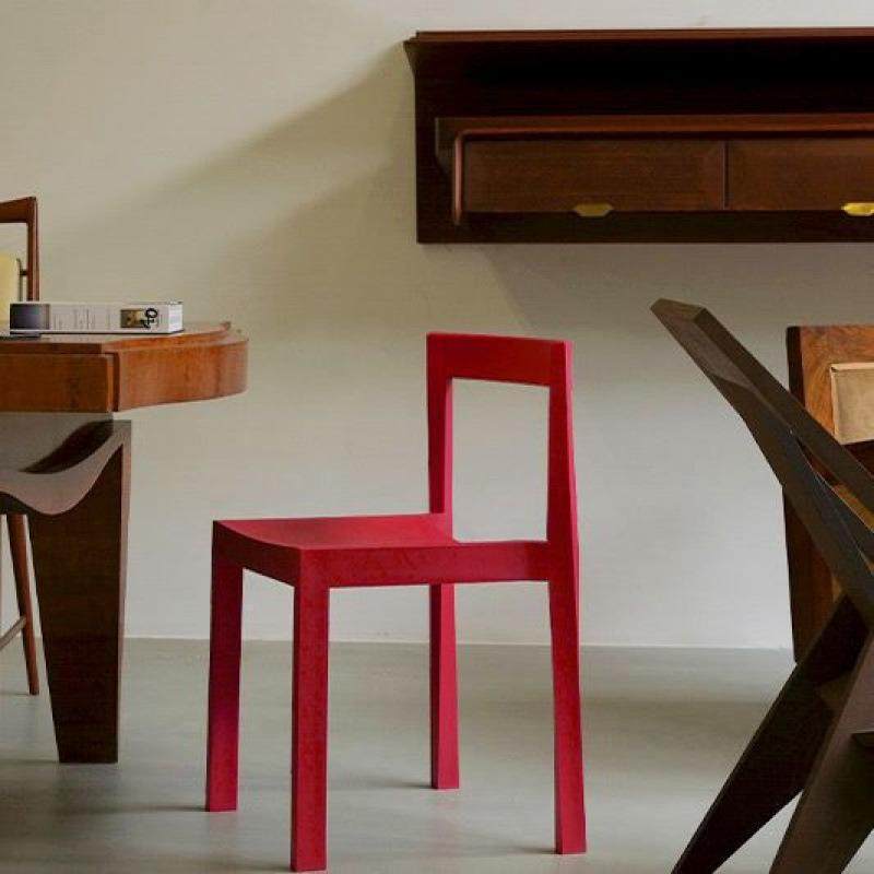 休椅莫比计乌闲斯椅网红餐ANW椅多巴胺设师款单人可叠放靠背塑料