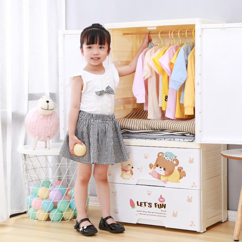 大号双开门抽屉式收纳柜宝PLN宝衣橱具物玩柜物家用杂整理箱储五