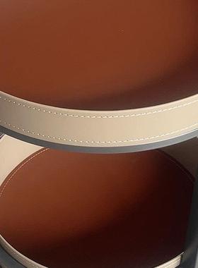 意极简客小圆桌厅发可移42360动茶几小户型式收纳圆形小推车沙极