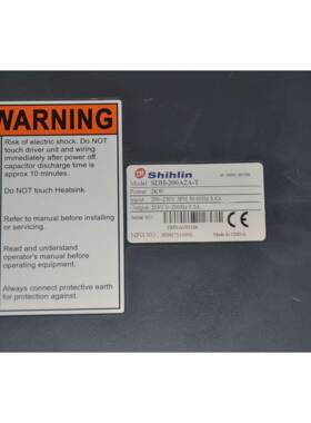 13士林0SH-20A2A-T2W.92A伺服D电机驱动器