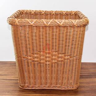 P仿纸织P19375篮正方形毛巾筐脏衣篮布草筐收纳桶编可水洗霉防潮