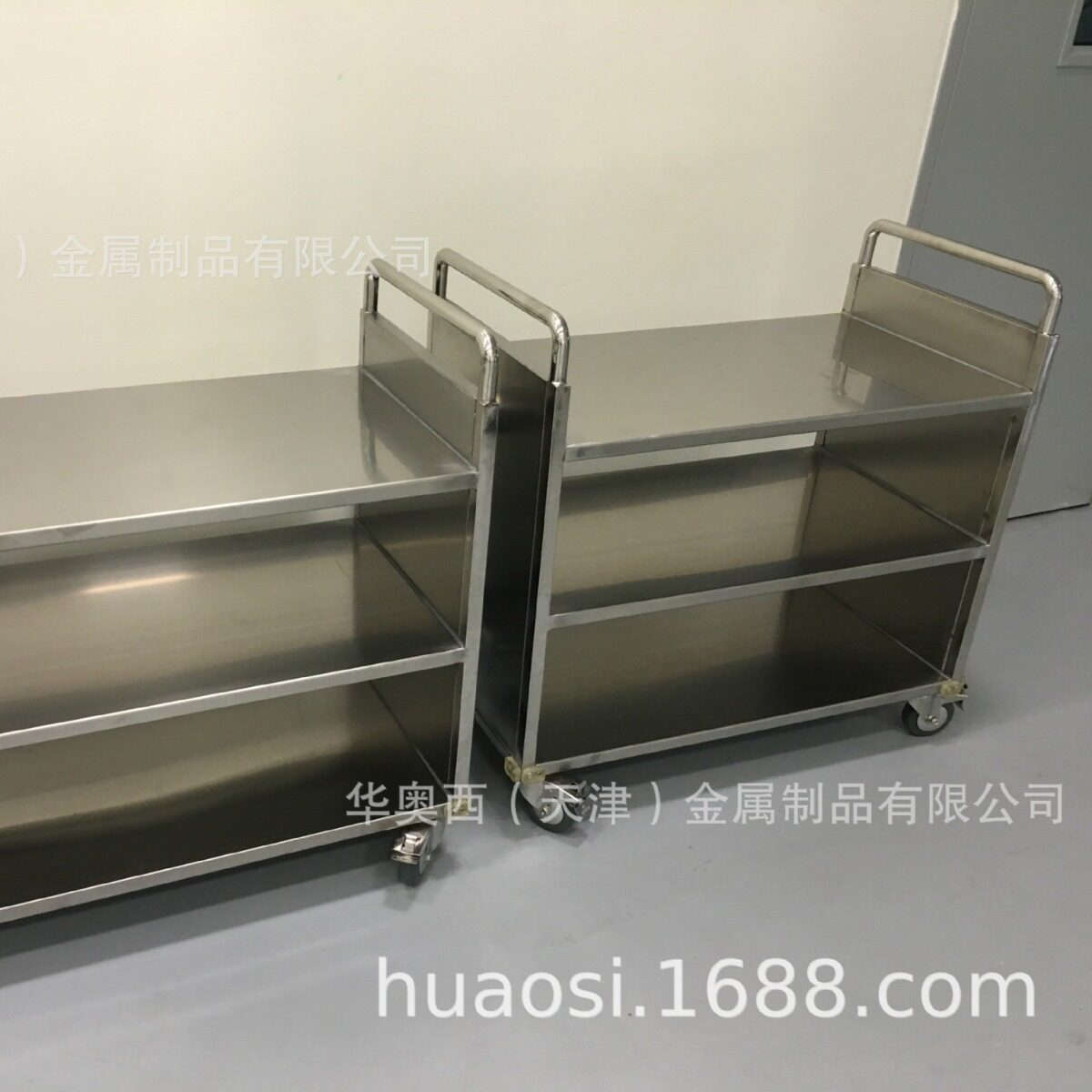 天津不锈钢三层平板手推车