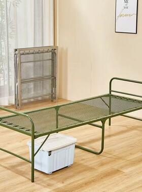 折床单人床钢YVB丝床简易双丝弹簧软床单加固床人家用叠床午休床