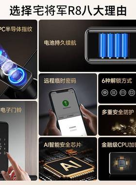 人密脸识别指纹锁可视电子码锁家用防盗动门锁XKF全自门入户门智