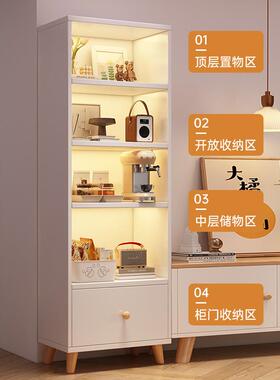 墙SGI书架落地置物架家用客靠简收纳储物架多层带柜门展示架易书