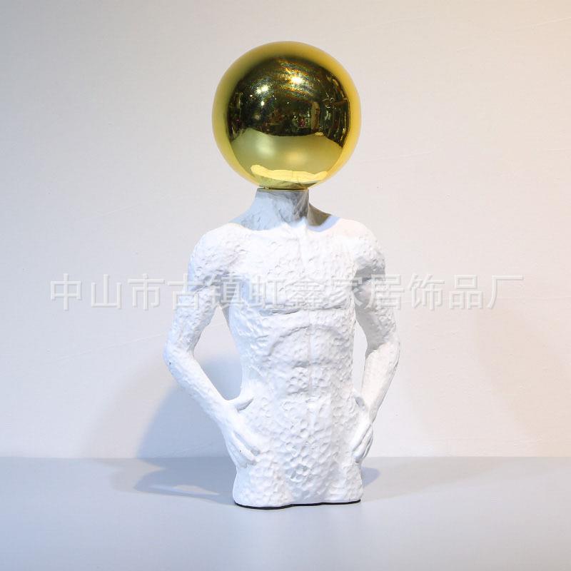 样板间创意树脂可人物摆客厅桌面艺术网ACB雕塑红抽件象爱软装饰