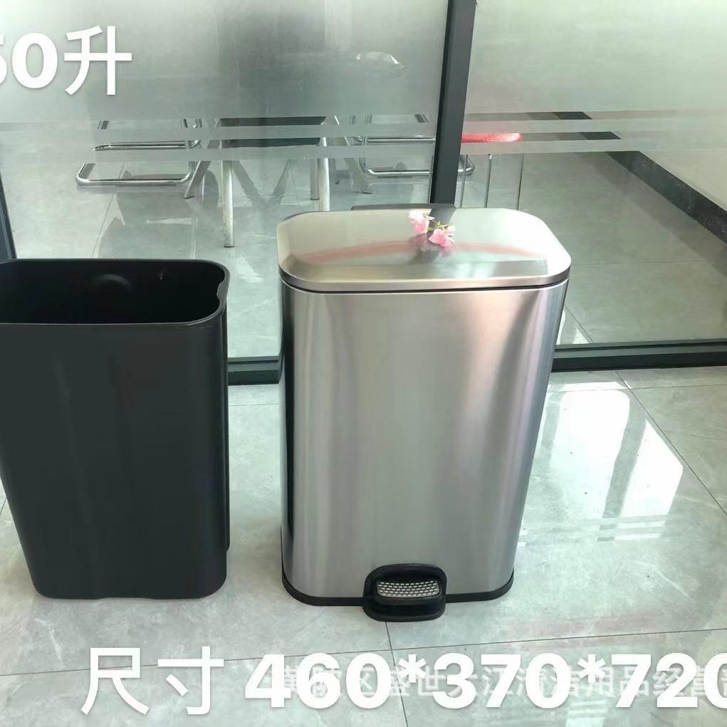 包式邮大容量不锈NHB酒店钢脚踏分类垃圾桶办公大楼过道楼梯立物
