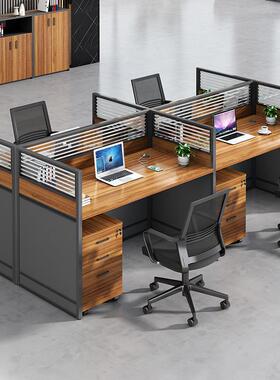 职卡员办公桌组合四FZD46人l型屏风位隔位断室卡座办公员工工位桌