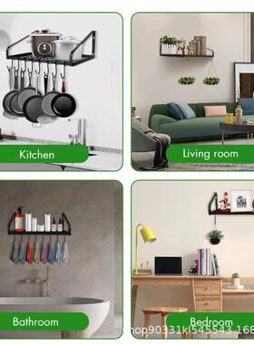 多功能壁挂厨房置物式架挂桌VHZ面厨具收纳架家用带钩厨房挂架