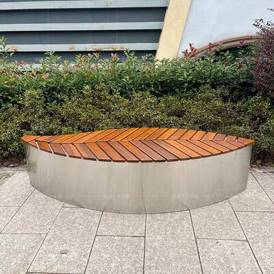 创意叶子造型不椅锈VDV钢商场广场长条户外休闲座小凳区公防水园