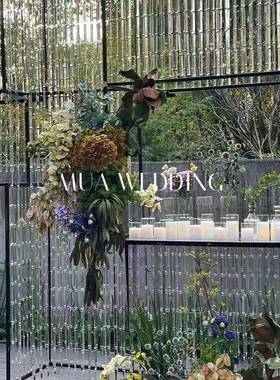 婚庆道具晶长条亚克水力三角条珠串仿链婚珠礼装饰用83022品珠帘子成品