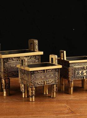 富宝鼎鼎盛21679千秋摆件铜鼎摆件家居工艺室品饰品办财公装饰