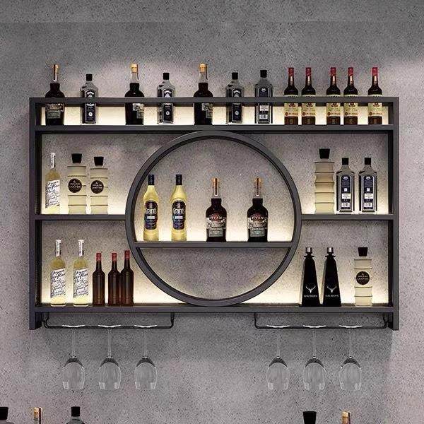 网红酒架式艺壁挂酒柜物KQU架置子红酒展示架客厅酒吧餐铁厅装饰