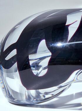 桌简约轻奢黑色琉璃摆件样板间餐厅客厅卧几室XOC玄关茶面艺术创