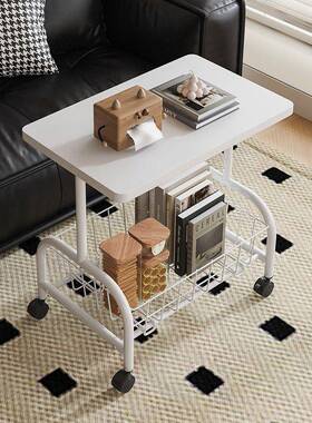 客厅沙发几移动边收纳推拉置物架现茶小EOO几代家用床边柜卧室小