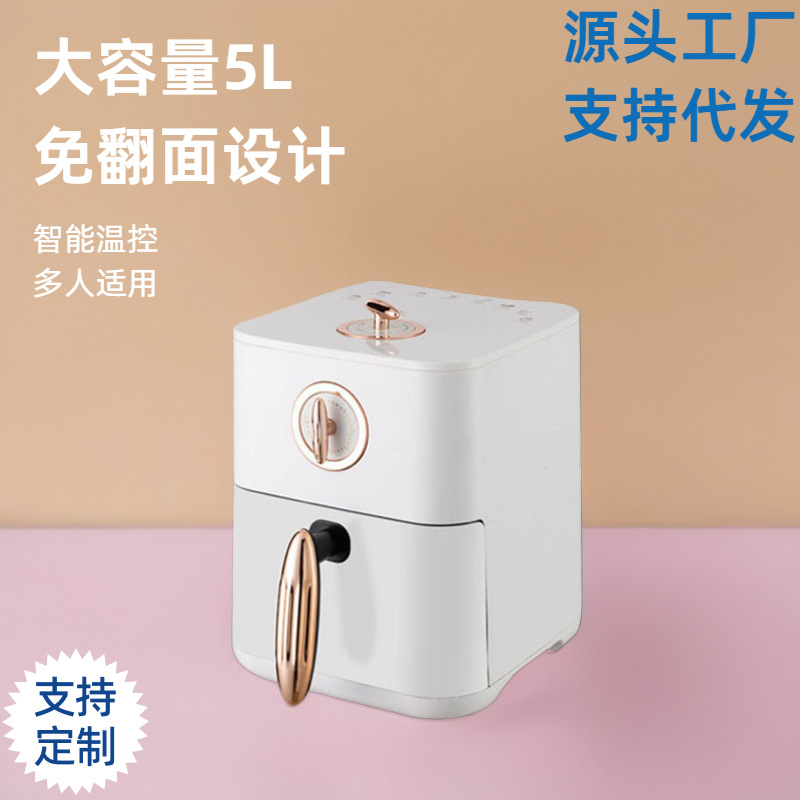 家用大容量空气炸锅5L机械式免翻面烤串适用5人智能温控