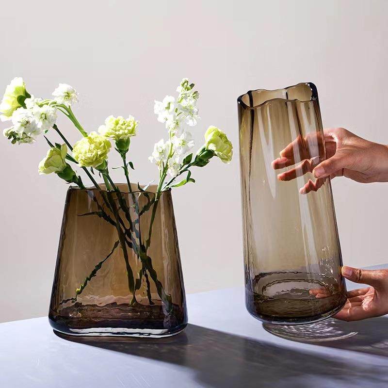 田园异性高端玻璃花瓶摆件客厅水养花轻奢创意干花桌面样板间装饰,纺织面料/辅料/配套,纺织机械配件,淘宝优惠券,粉丝福利购,淘宝优惠卷