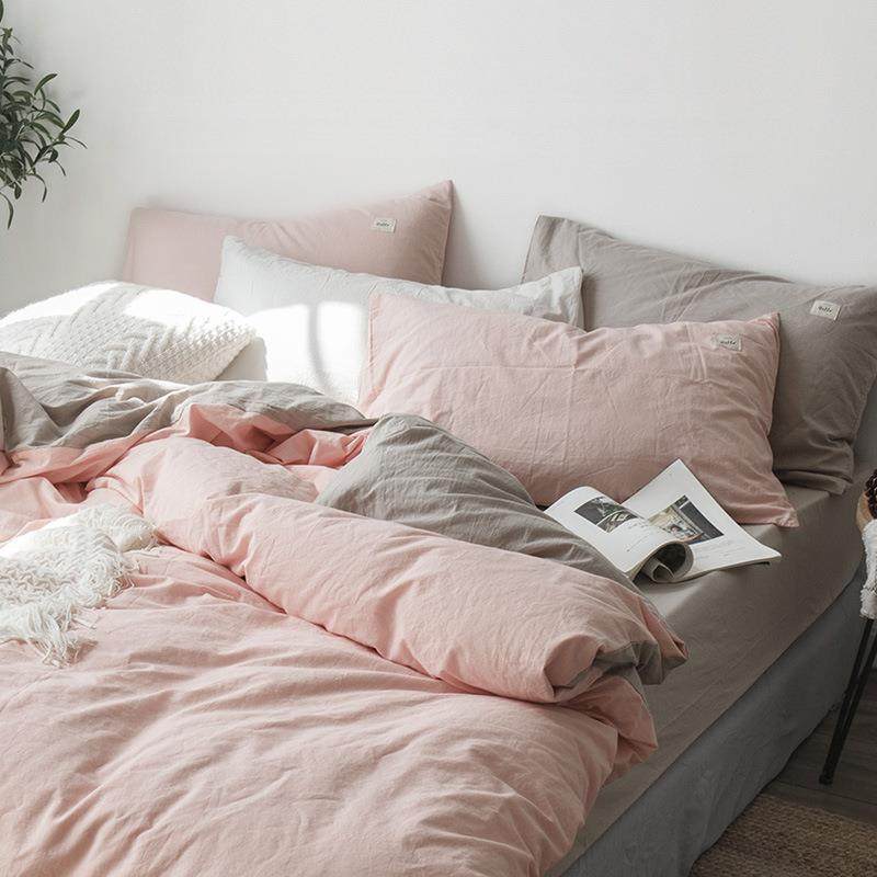 全棉水洗棉四件套纯棉床上用品北欧风床单被套单人学生宿舍三件套,纺织面料/辅料/配套,纺织机械配件,淘宝优惠券,粉丝福利购,淘宝优惠卷