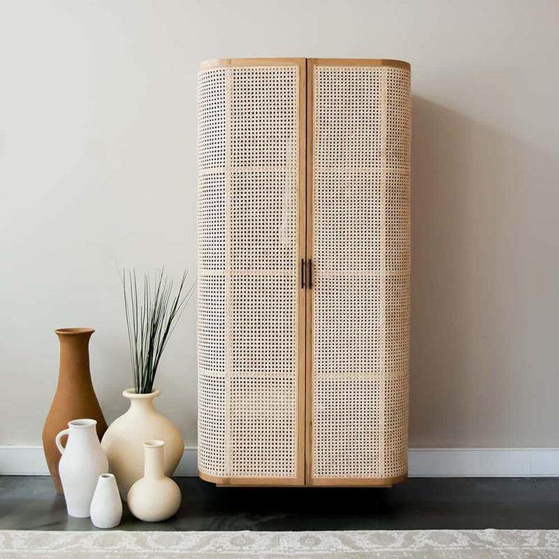 日式实木藤编衣柜小户型家用双开门储物柜子简约复古衣橱置物柜,机械设备,其他机械设备,淘宝优惠券,粉丝福利购,淘宝优惠卷