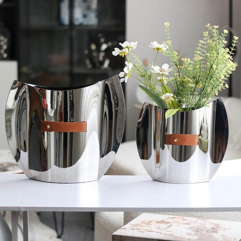 现代简约金属花器民宿轻奢样板间售楼处客厅餐厅花瓶摆件软装饰品,纺织面料/辅料/配套,纺织机械配件,淘宝优惠券,粉丝福利购,淘宝优惠卷