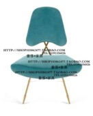 出口西班牙殖民风格 金色铁艺布艺单人位沙发椅洽谈椅样板房家具