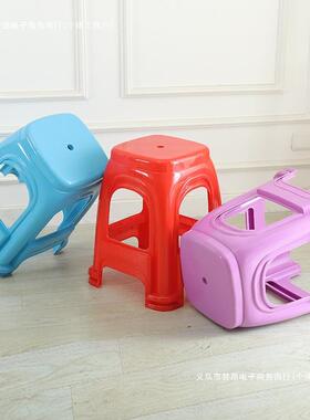 （人10个装）塑耐料凳子家用加厚餐凳板凳高椅子熟用胶简约成CSH