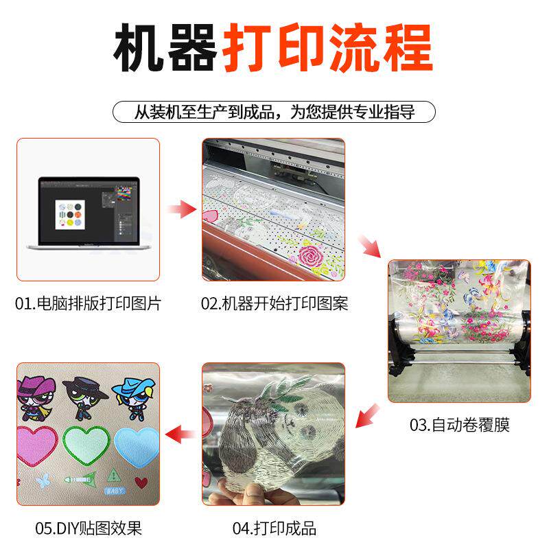 新印方案uv仿刺绣打印机热转印纺织布料皮革包刺v绣书个性花uLT-U