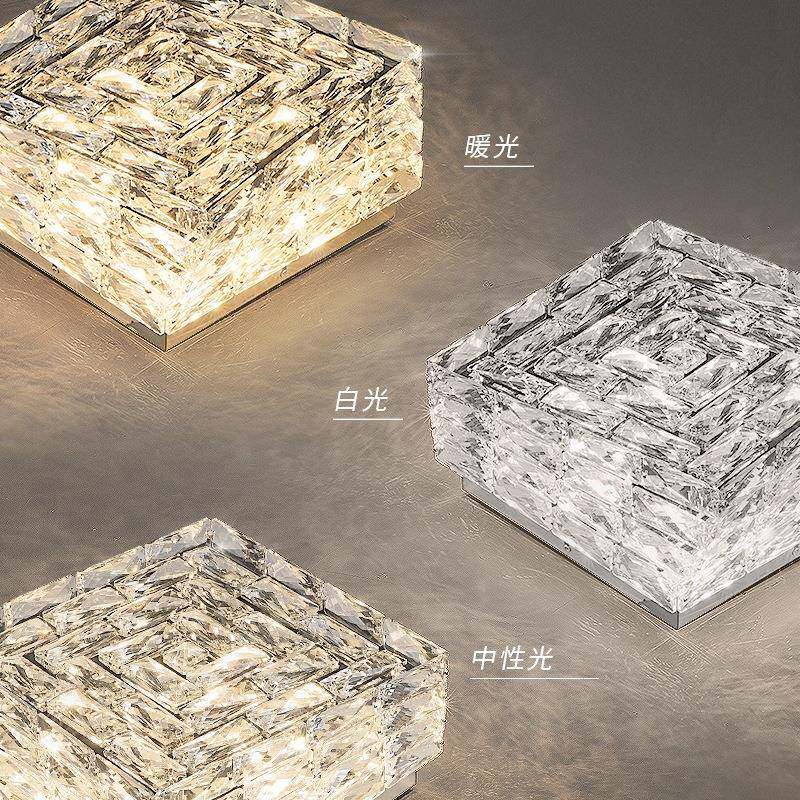 轻奢水晶灯客2厅灯吸顶灯轻奢方形2075-207现卧室灯205年新款代后