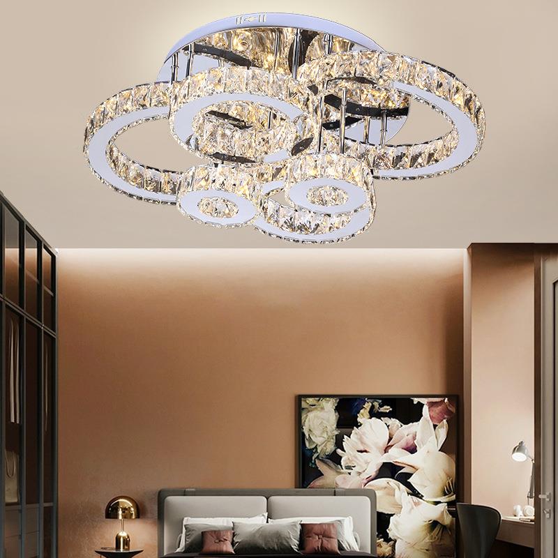 厂家直供奢吸大气室轻内吸顶LD水晶灯饰现KBO代简约客厅E书房顶灯